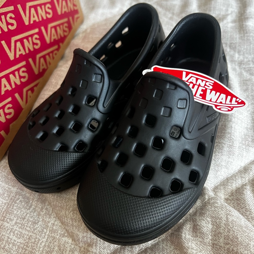 Vans Kids Black Slip-On Shoes